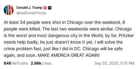 财米网 特朗普：芝加哥是世界谋杀之都！